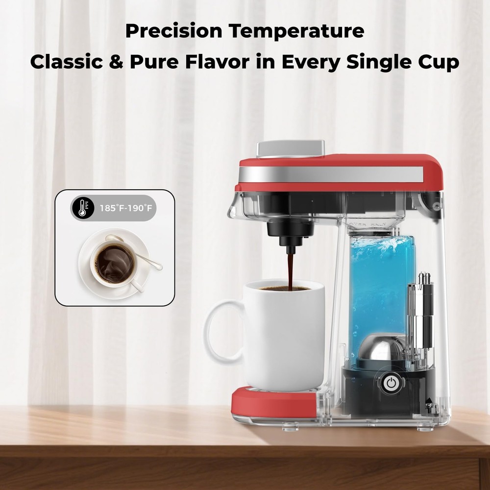 Single Serve K Capsule Coffee Maker Red