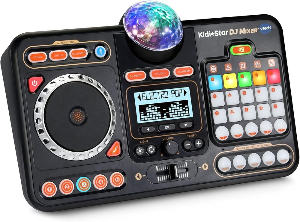 Interactive Kidi Star DJ Mixer - Bluetooth Connectivity & Fun Sound Effects