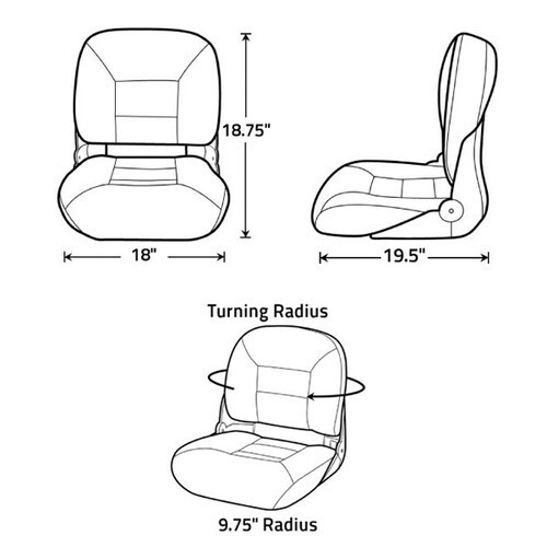 Tempress Navistyle Low-Back Boat Seat | White | 54681
