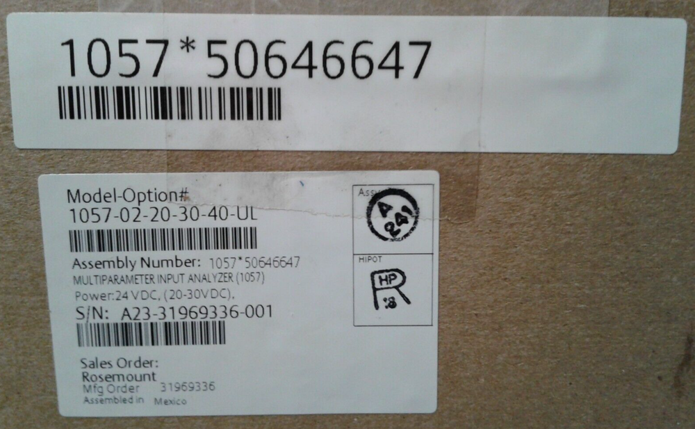 Rosemount Emerson 1057*50646647 Multi Parameter Analyzer - New in Box