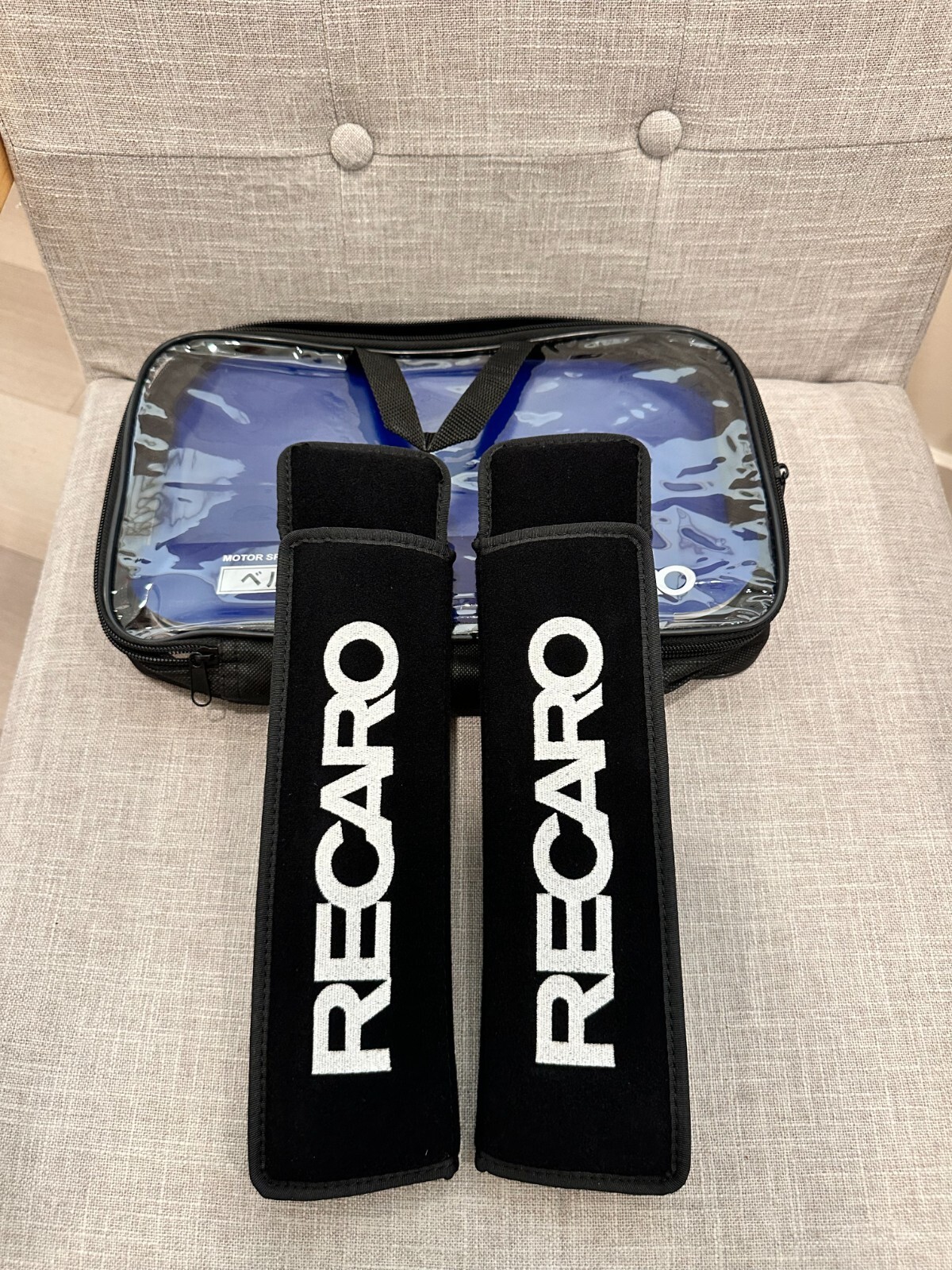 Recaro Authentic JDM Shoulder Belt Pad Black #7217085