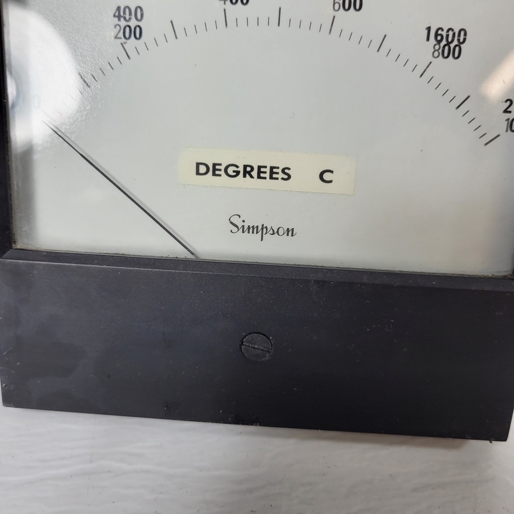 Simpson High Temperature Thermometer Gauge 0-2000 Degrees Celsius Two Wire Input