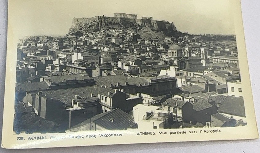 Athens Greece Acropolis Vintage Real Photo Postcard RPPC