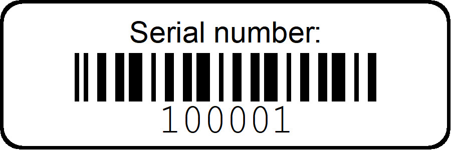 1000 Serial Barcode Sequential Stickers Roll Consecutive Number Labels as shown