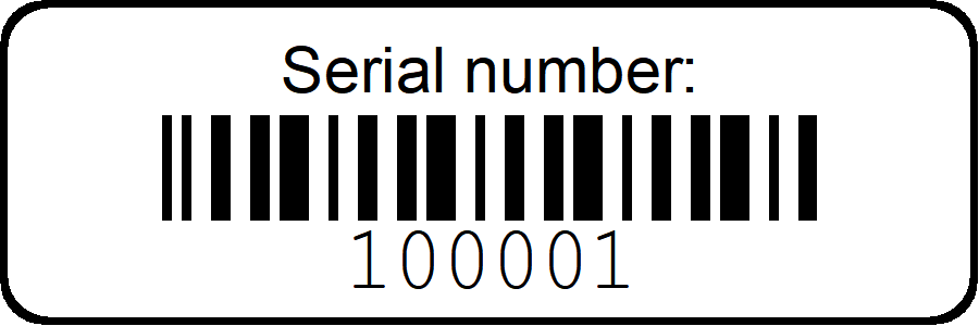 1000 Serial Barcode Sequential Stickers Roll Consecutive Number Labels as shown
