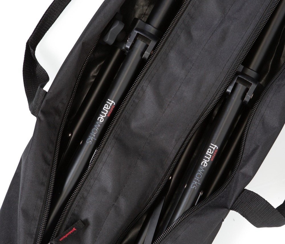 Gator Frameworks Lightweight and Compact Mini Tripod Speaker Stand Set with Bag