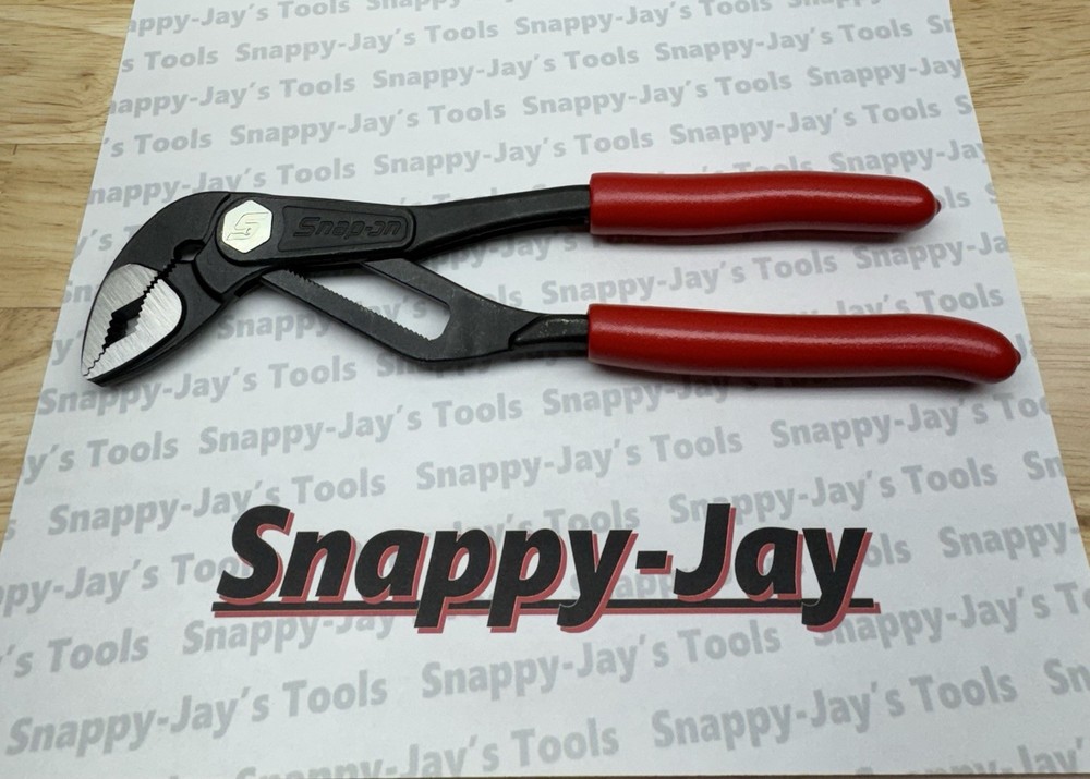 Snap-on Tools NEW RED ADJUSTABLE FINE TOOTH Soft Grip Water Pump Pliers AWPBX10