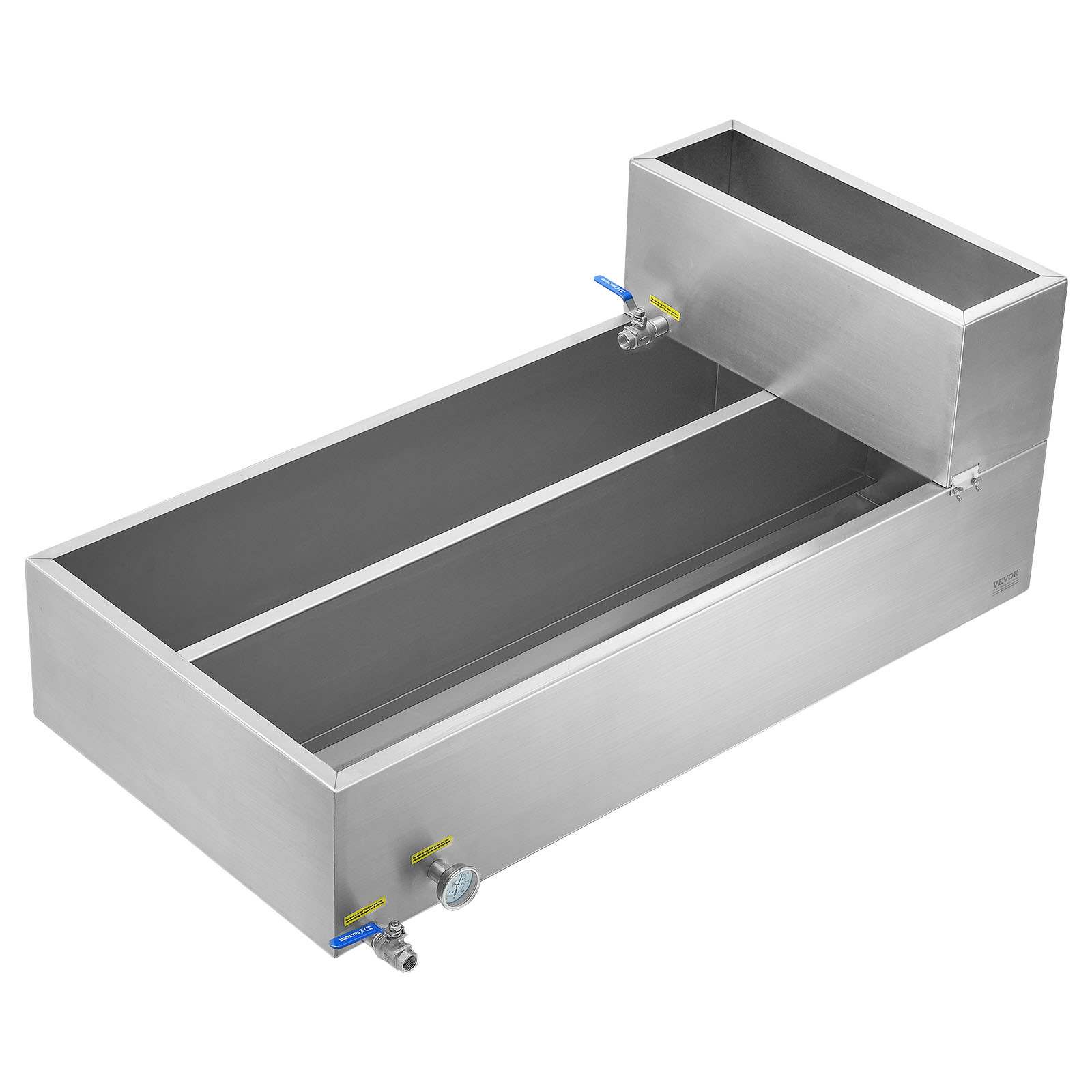 VEVOR 24x48x19 Maple Syrup Evaporator Pan Stainless with Valves and Thermometer