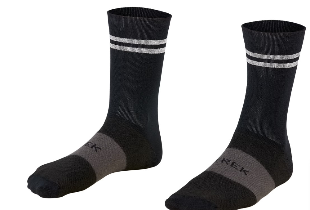 Trek Race Reflective Crew Sock SIZE Medium Black