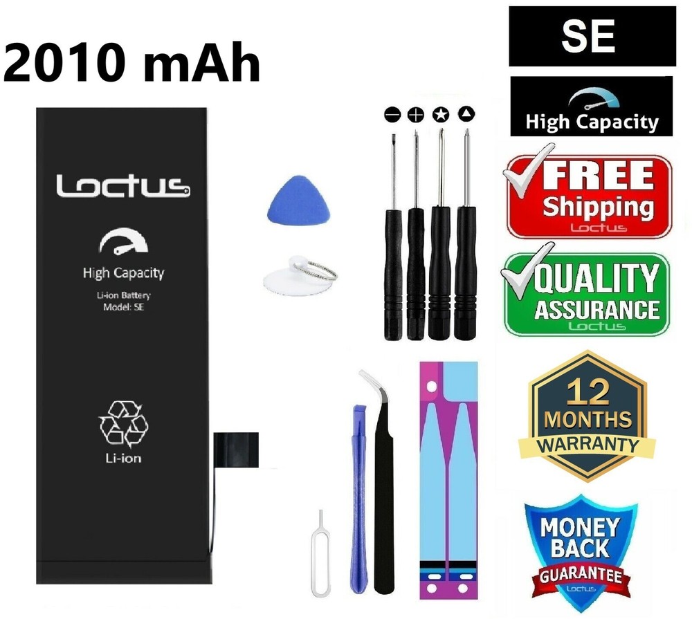 iPhone SE 2016 (1st Gen) 2010mAh High Capacity Replacement Battery with Tool Kit