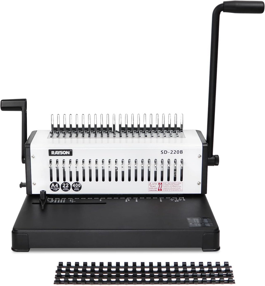 SD-220B Binding Machine, 21 Holes Comb Binding Machine, Max. Punch 20 Sheets & B