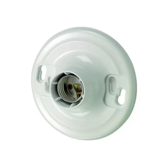 Plastic Keyless Lamp Holder 8829-CW4 Ceiling Light Socket Fixture