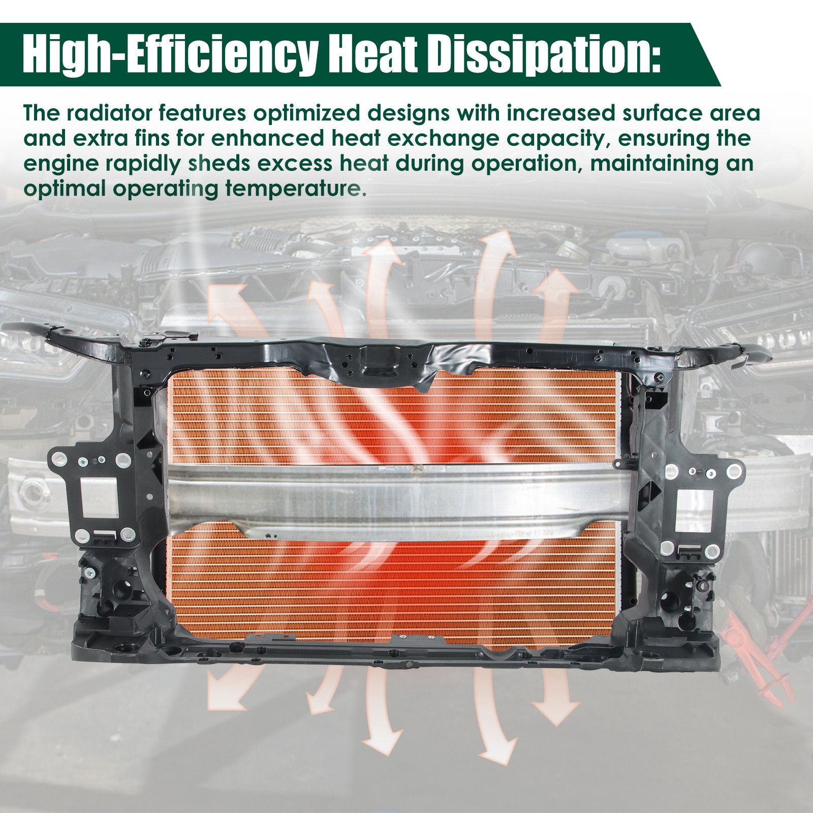 Radiator Support For 2017 2018 2019 Honda Civic Coupe HO1225201 71410TBFA01