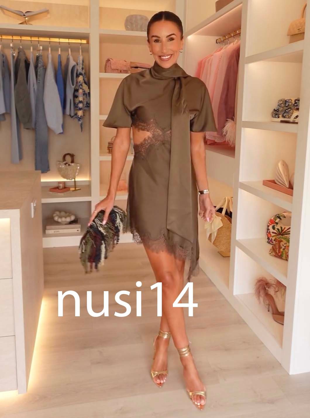 ZARA NEW WOMAN ASYMMETRIC SATIN EFFECT LACE DRESS ZW MINK XS-XL 5919/041/706