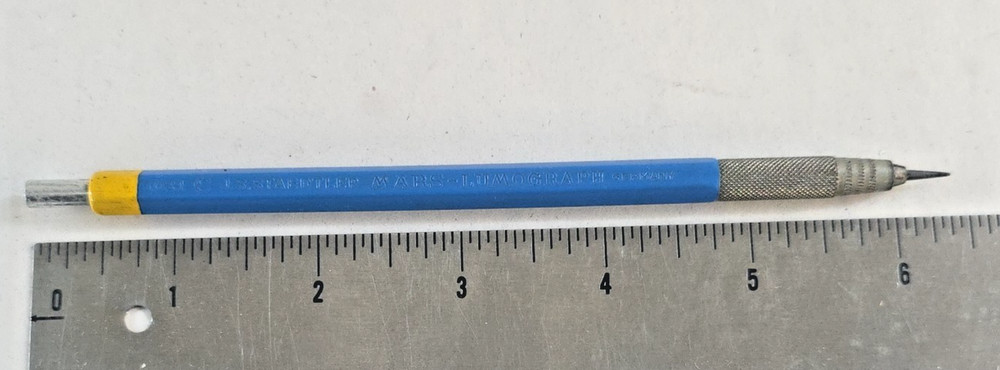 4" Vemco Drafting Compass x/ Box, 3 Drafting Pencils, Lead, Ruler & Sharpener
