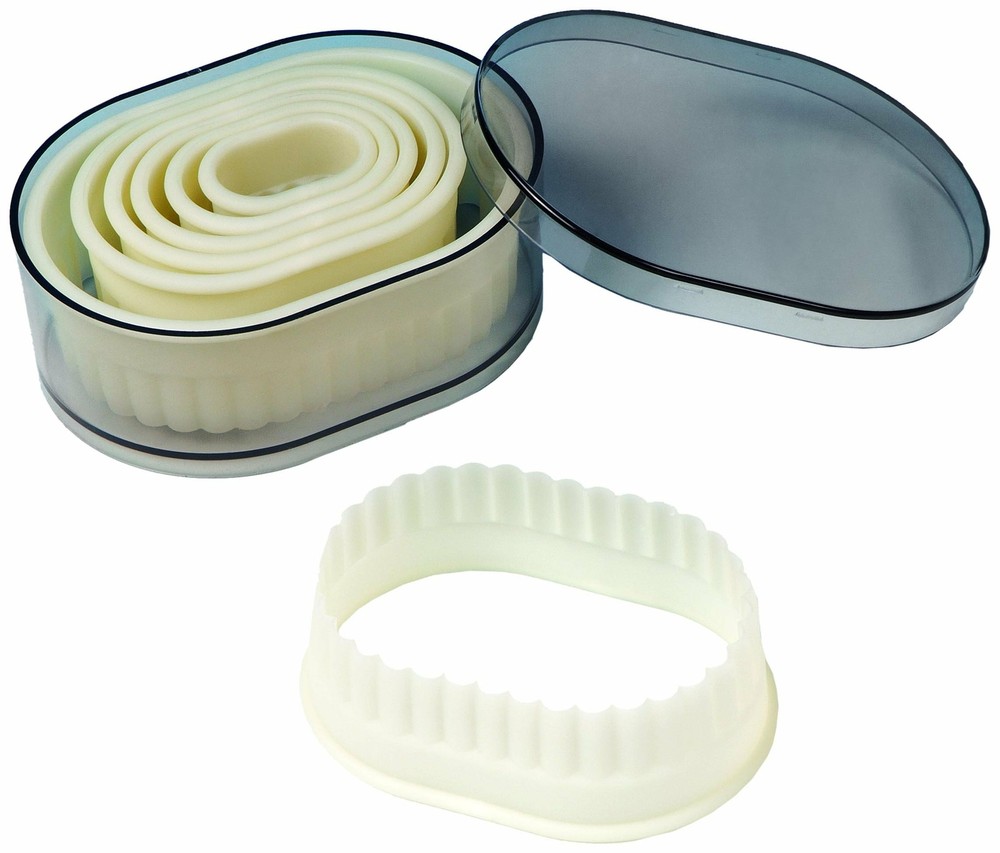 Nylon Cutter Set, Boxed, Fluted Oval, 7 pc set