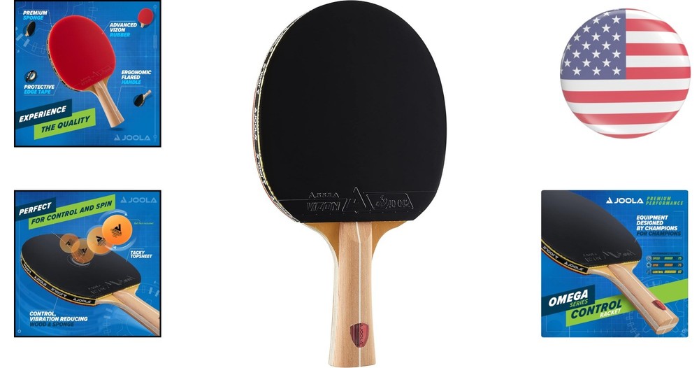 Omega Control - Advanced Tournament Performance Table Tennis Paddle with Rubber