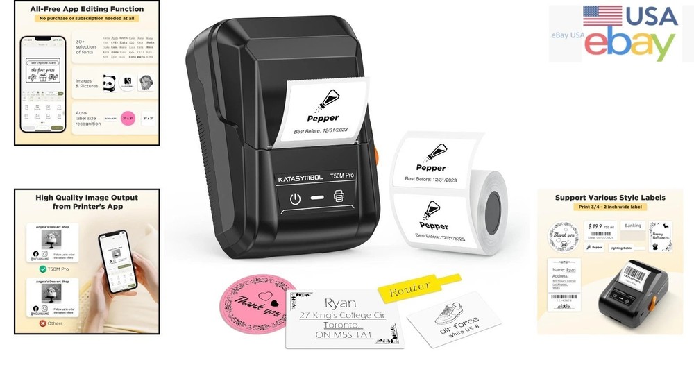 Smart Labeling Machine with App Control and Multiple Font Options for Easy Use