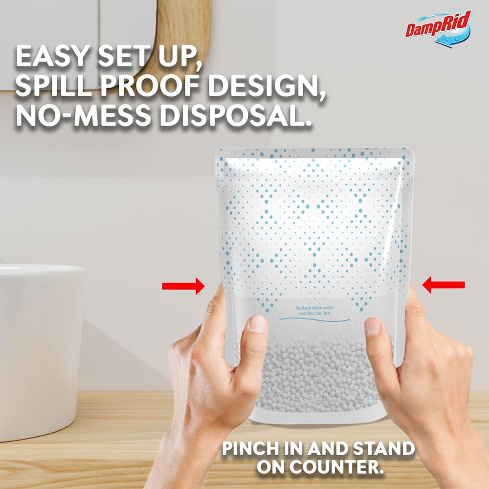 Fresh Scent Single-Use Pouch Moisture Absorber, 6-Pack