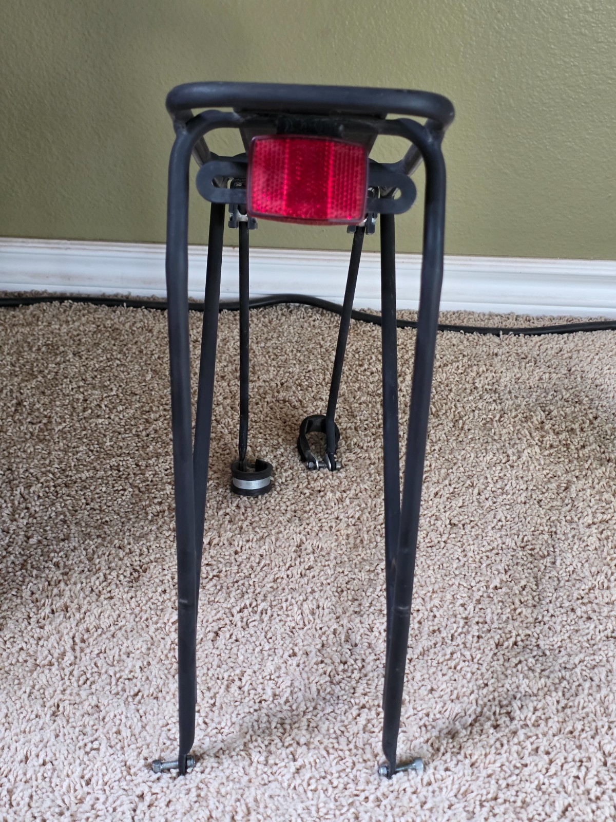 GIANT 25 kg Rear Bike Rack Black Aluminum Alloy