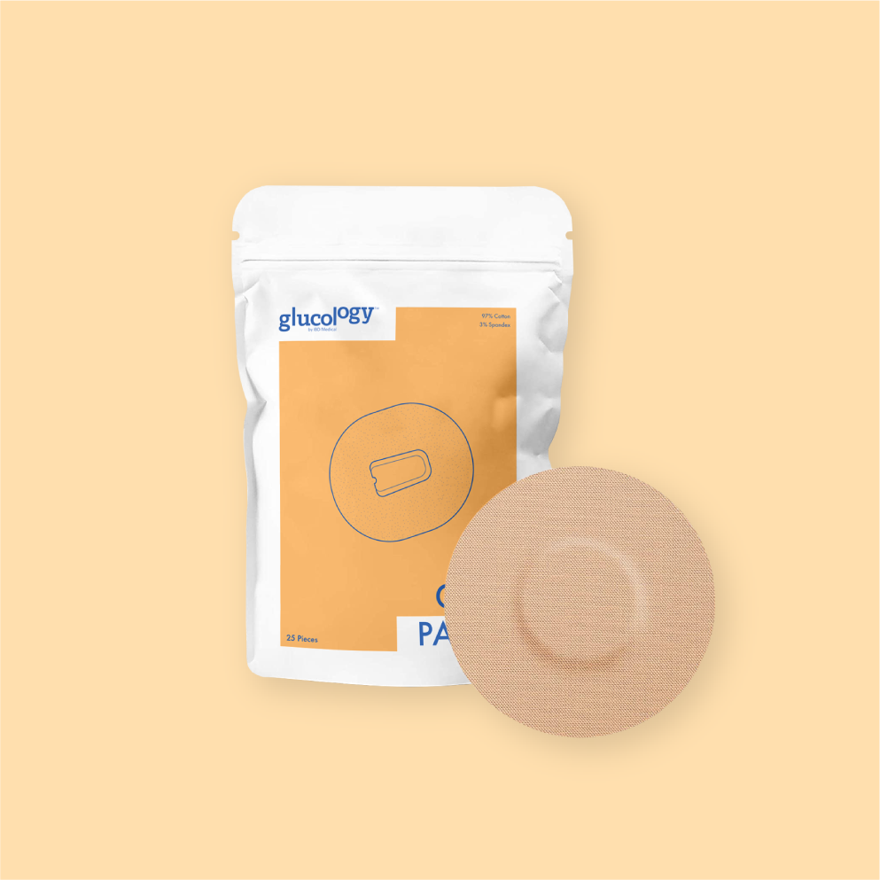 Patterned Glucology CGM Patch 25 Pack | for Freestyle/ Guardian | Waterproof