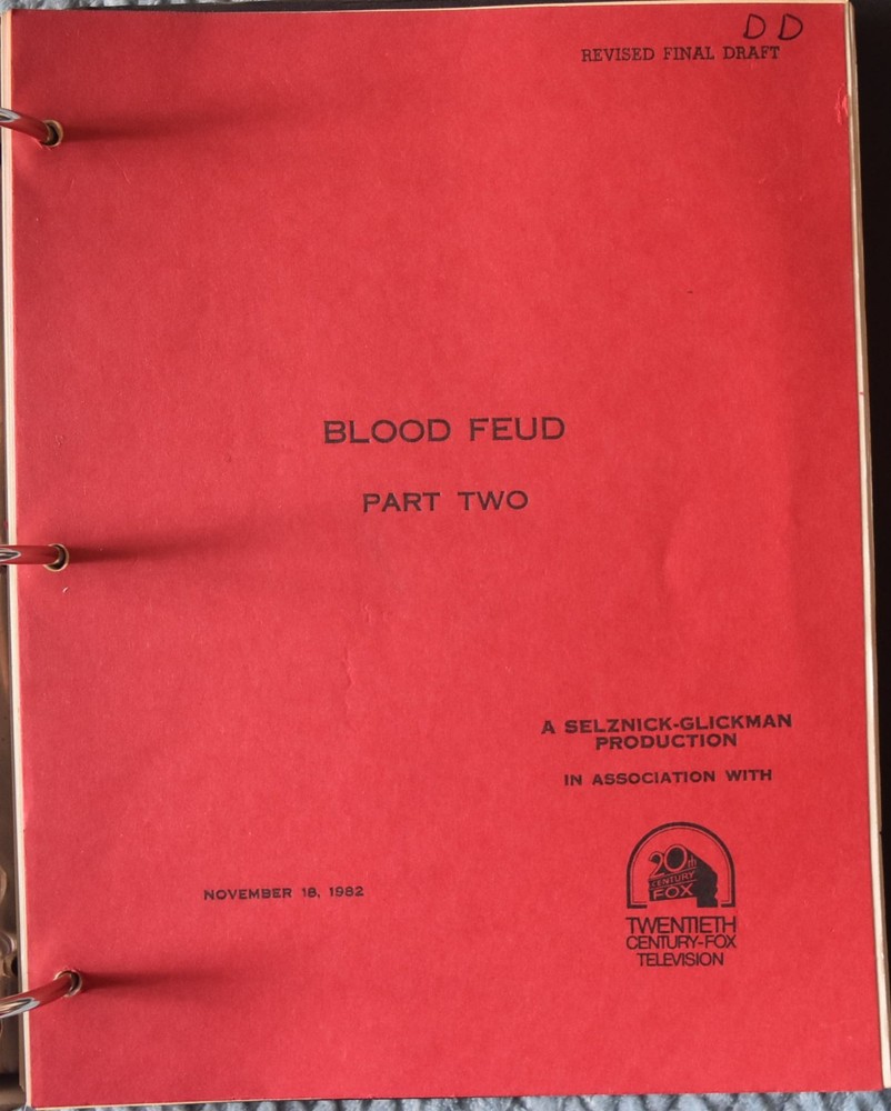 1982 Blood Feud Original Revised Final Draft Script + Shooting Schedule & More
