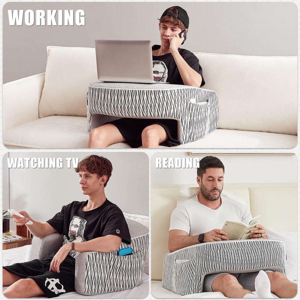 Read Comfortably for Hours - Extra Large Memory Foam Lap Pillow