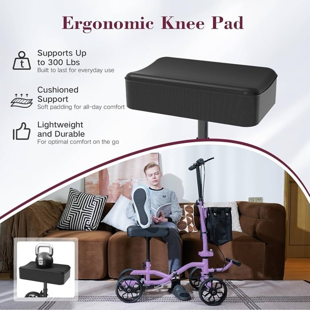 FVZZIN Purple Knee Scooter