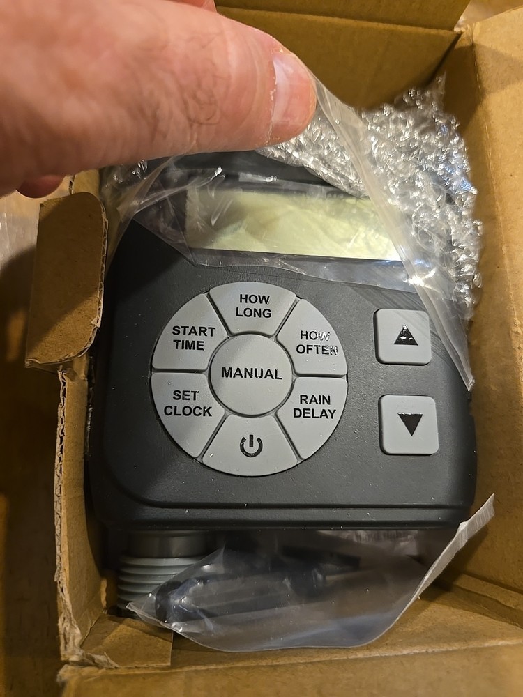HTM-01G Digital Outdoor Sprinkler Controller Timer Black Manual Rain Delay