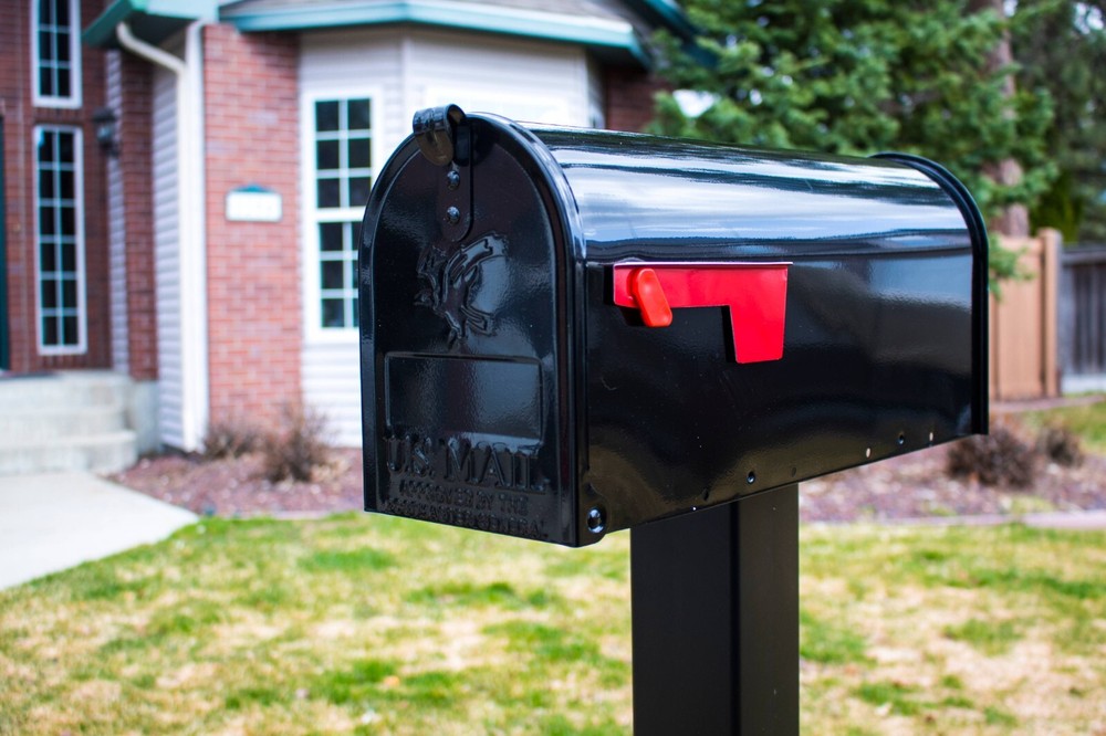 New- Gibraltar Mailboxes Classic Medium, Steel, Post Mount Mailbox, BlackOpens