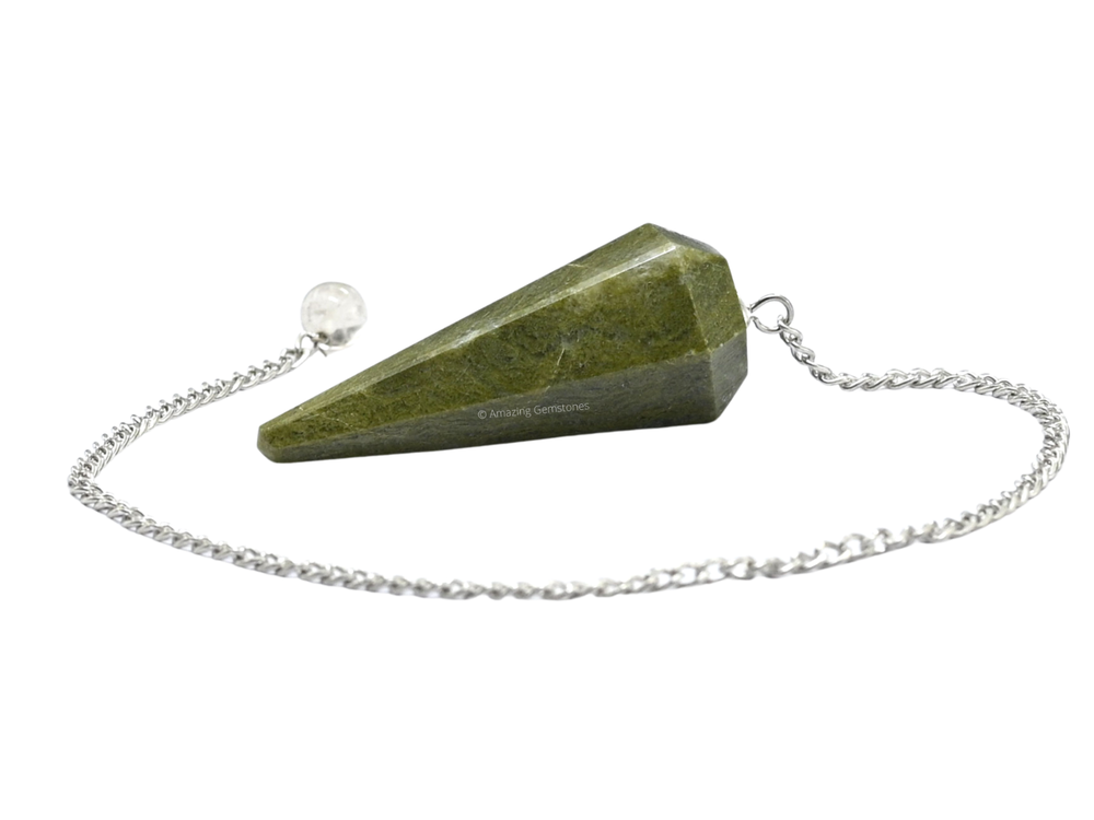 Vesuvianite Dowsing Crystal Pendulum