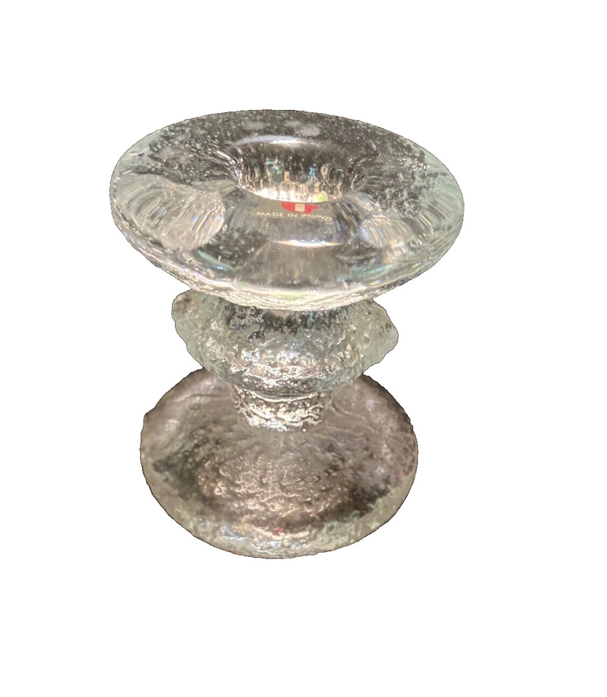Finnish crystal candlestick - 3 1/2 “