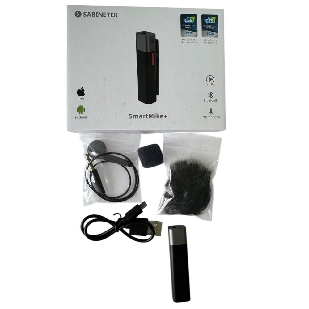 Sabinetek SmartMike+ Wireless Bluetooth Microphone for Content Creators