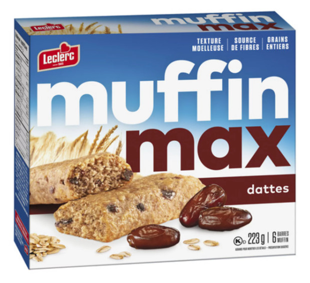 Leclerc Muffin Max Bars Date 223g (4 Pack)