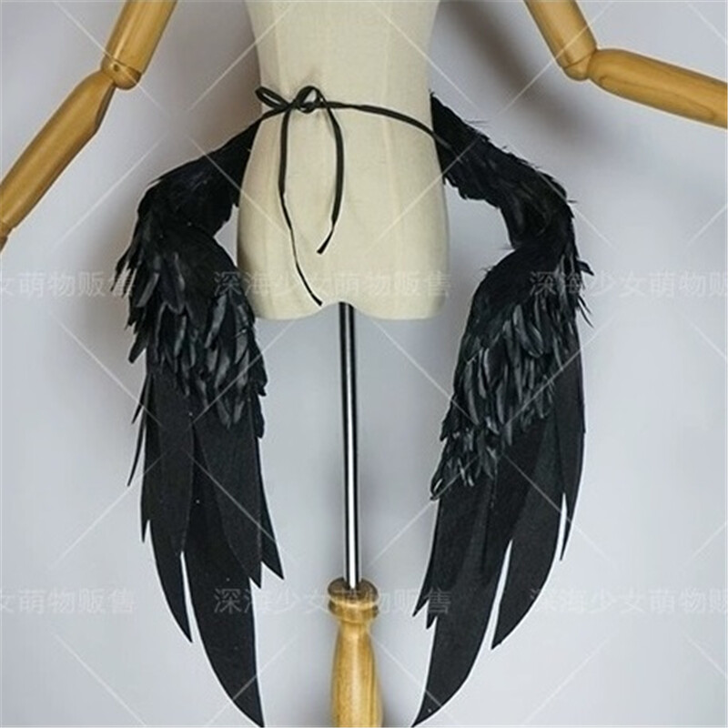 Anime Overlord Albedo Wings Foldable Cosplay Props Handmade Costume Accessories