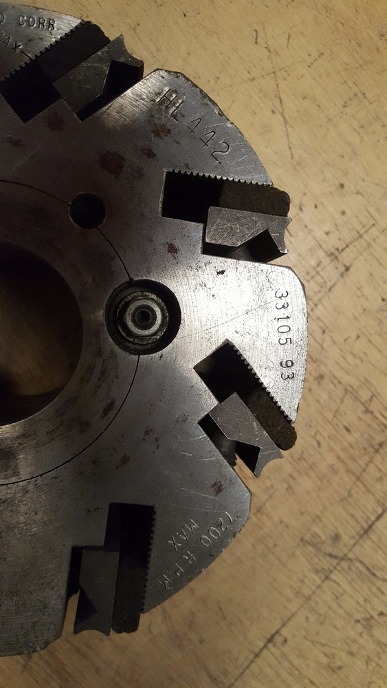 8 Knife Planer / Molder Head, Corrugated NOS Hydro-Lock