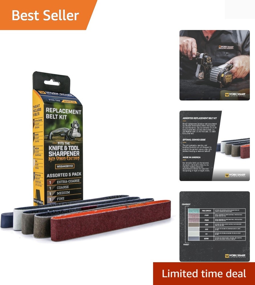 Ken Onion Edition Replacement Belt Kit – Durable Assorted Grits for Precision