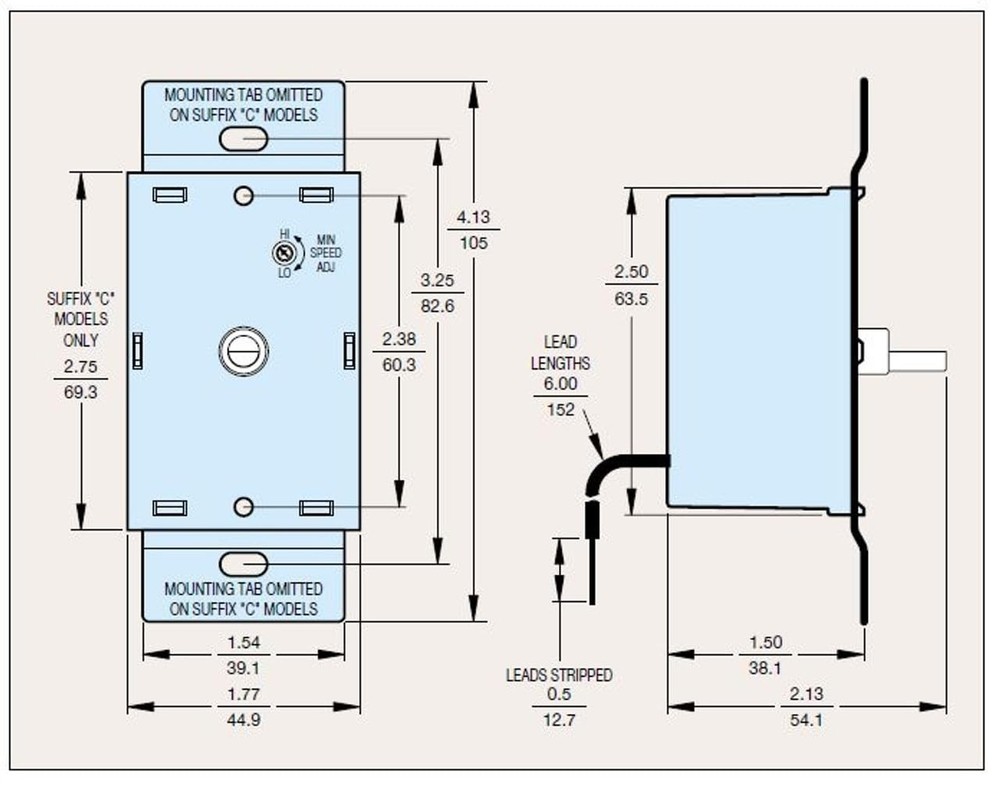 Solid State Variable Speed AC Electric Motor Control, 6.0 Max amp, 115V, K177...
