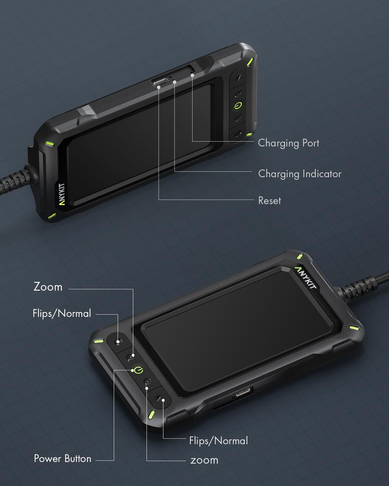 Borescope Inspection Camera with Light, Industrial Endoscope Camera with 0.3 Sli