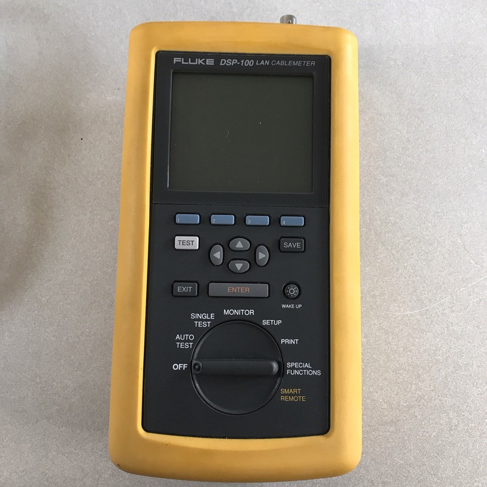 FLUKE DSP-100 LAN CABLEMETER + cables and case *USED*