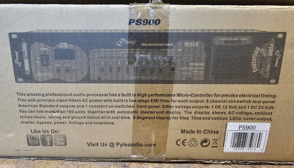 Pyle PS900 Professional Audio Processor Power Sequencer (9 Outlets)