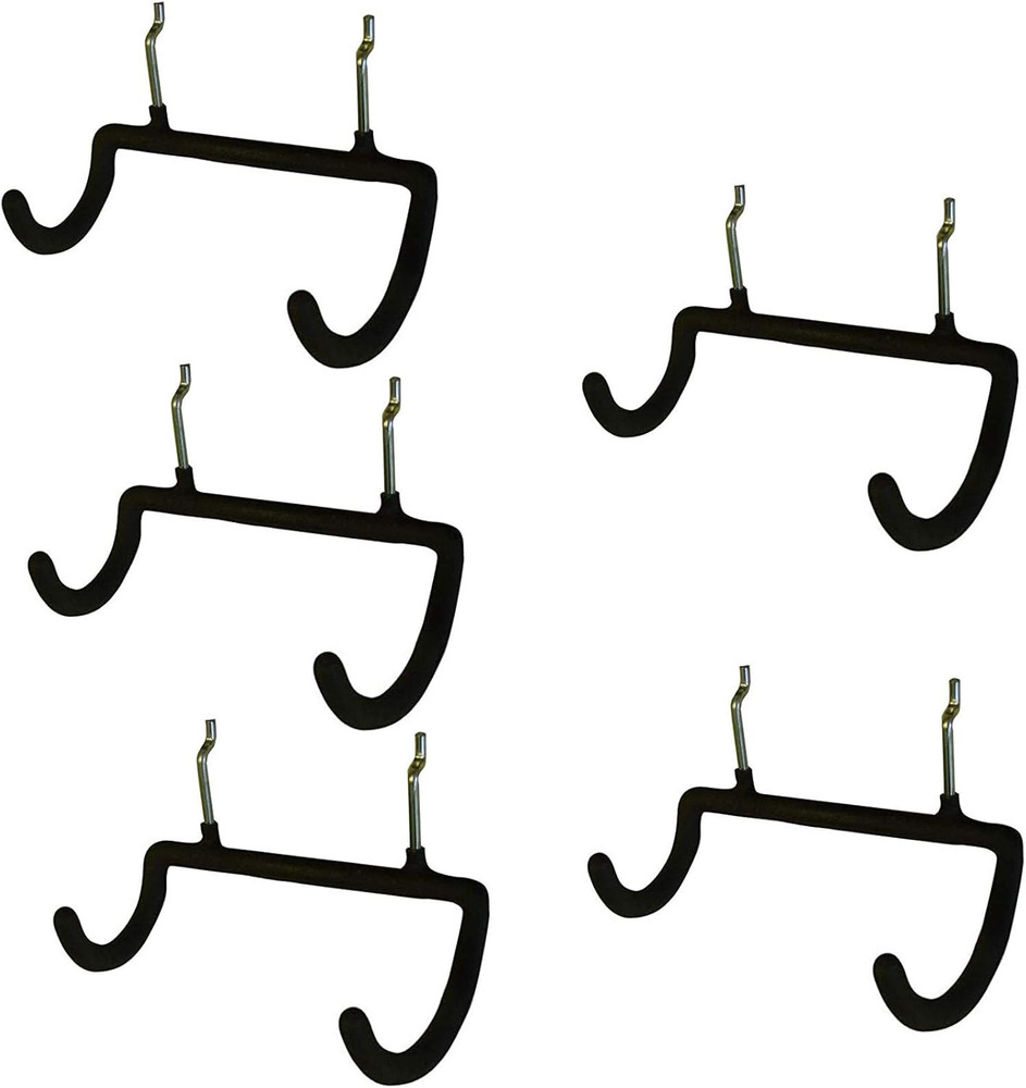 Menecor 5PCS Pegboard Drill Holder with Double Hooks and Accessories Bag