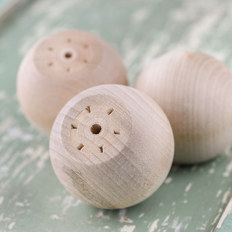 Unfinished Wood Ball Knobs | 9 Pieces