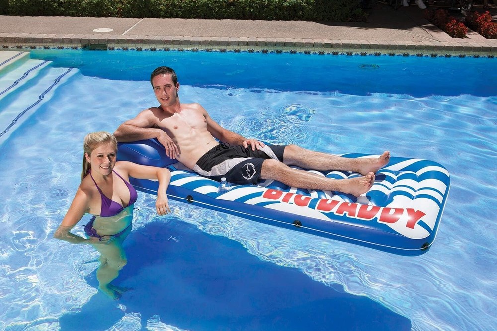 Big Daddy Large Swimming Pool Float Mattress, Blue