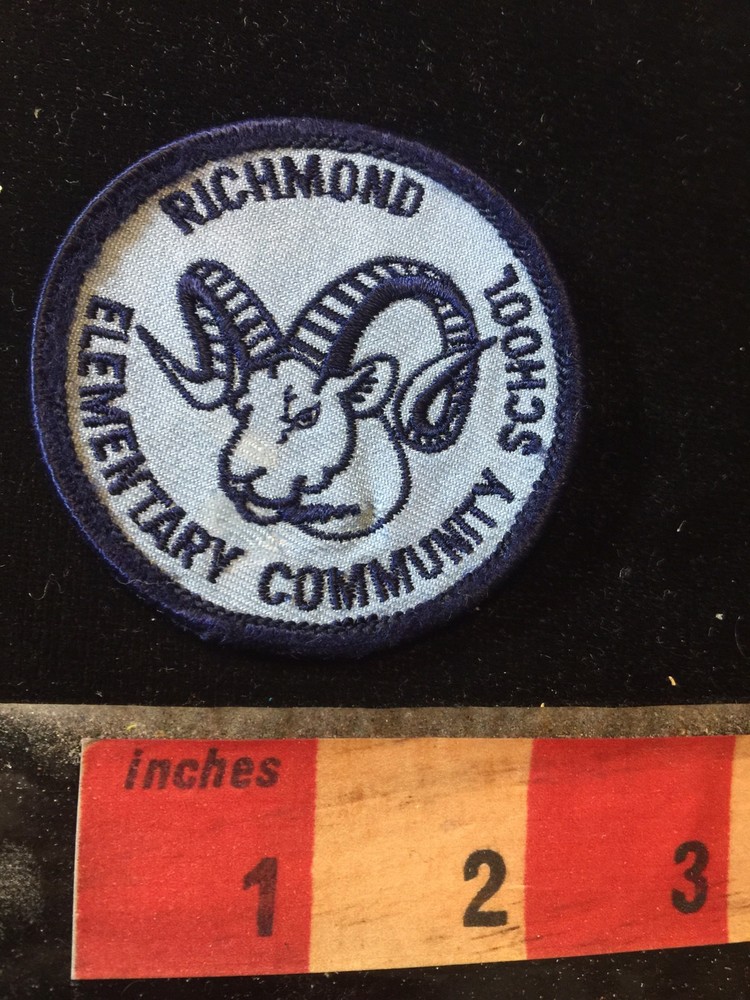 Vtg RICHMOND RAMS Community Elementary School Patch C77K