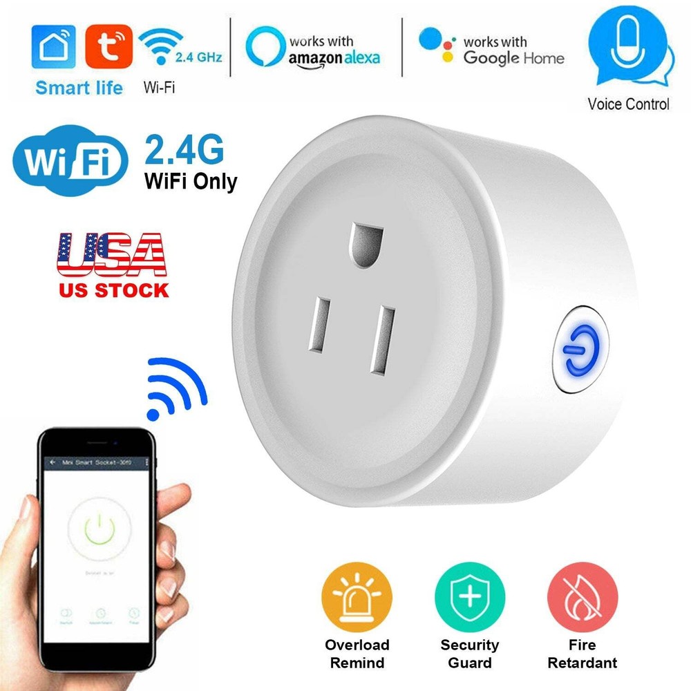 WiFi Smart Plug Outlet Wireless Smart Socket APP Remote Voice Control Timer Alex