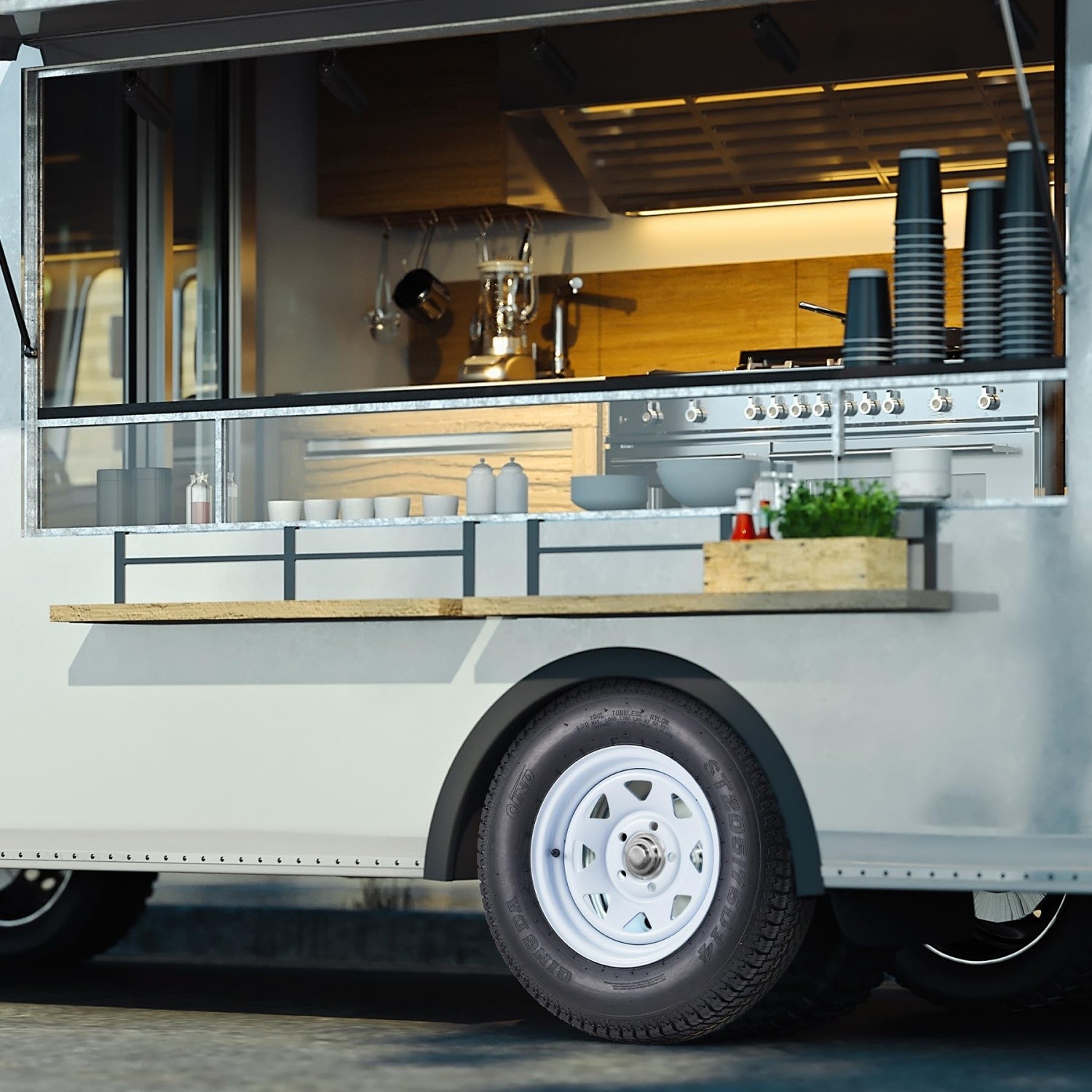 2pack ST205 75D14 Tire ST205/75D14 Trailer Tires with 14" Rims 5 Lug on 4.5"