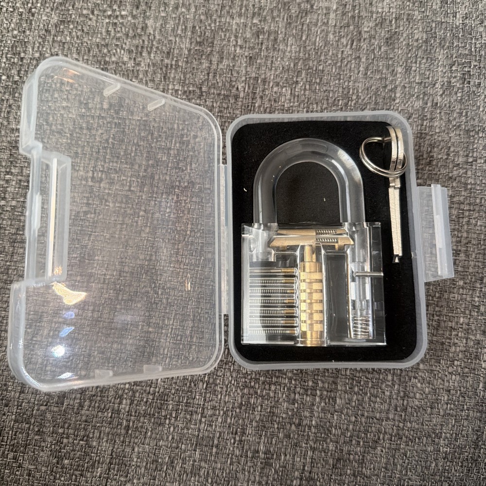 New Transparent Lock With Keys Clear With Case