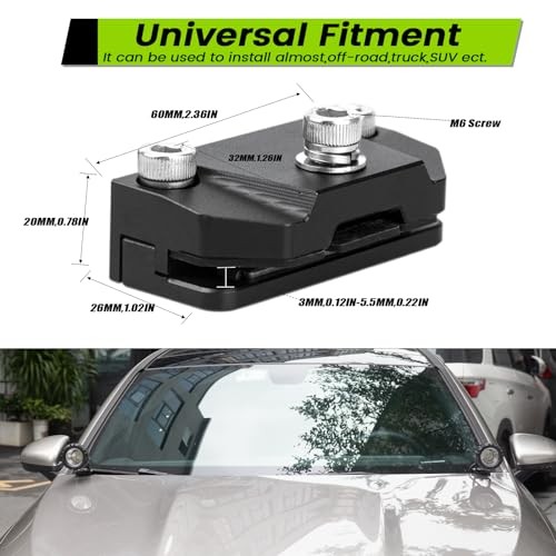 Ditch Light Brackets Hood Mount - 2PCS Universal Universal Ditch Light Brackets