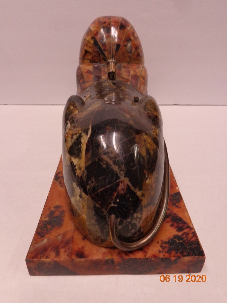 Maitland Smith Egyptian Sphinx Tessellated Figure